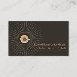 Coffee Bean Cup Shop Barista Logo Cup Business Car Card