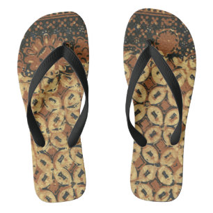 Coffee Bean Earthy Boho Rustic Jandals