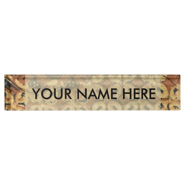 Coffee Bean Earthy Boho Rustic Nameplate (Front)