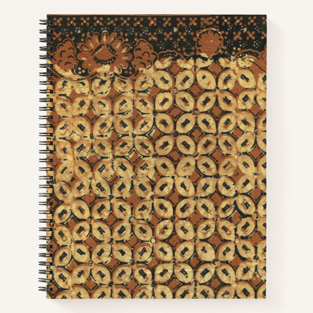 Coffee Bean Earthy Boho Rustic Notebook (Front)