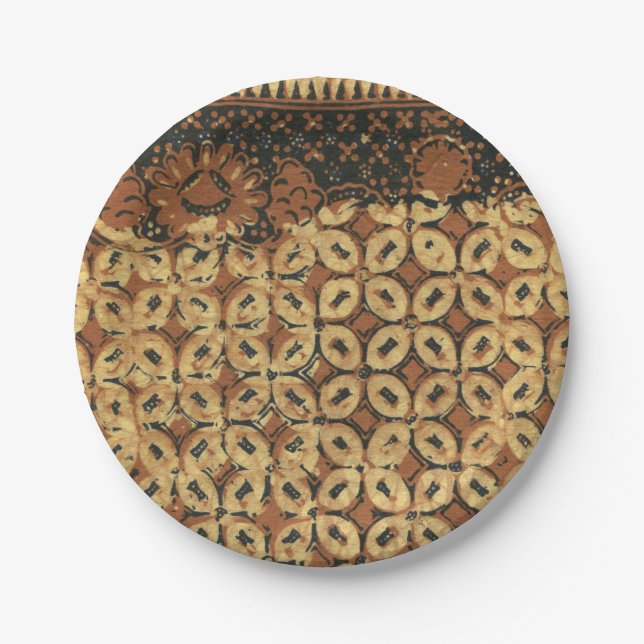 Coffee Bean Earthy Boho Rustic Paper Plate (Front)