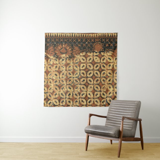 Coffee Bean Earthy Boho Rustic Tapestry (In Situ)