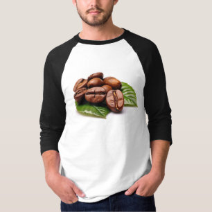Coffee Bean Elegance Men's Sleeve Raglan T-Shirt