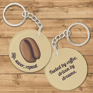 Coffee Bean Icon Keychain