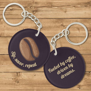 Coffee Bean Icon Keychain