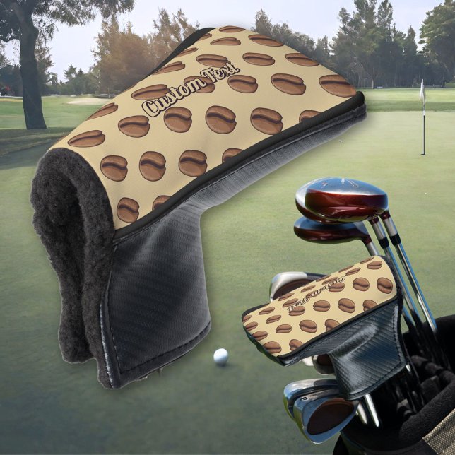 Coffee Bean Icon Pattern Golf Head Cover (Creator Uploaded)