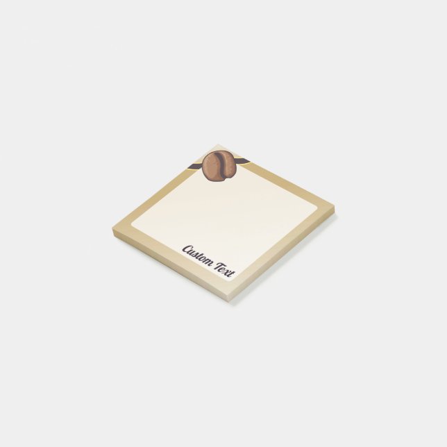 Coffee Bean Icon Post-it Notes (Angled)