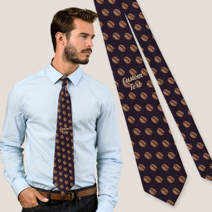 Coffee Bean Icon Tie