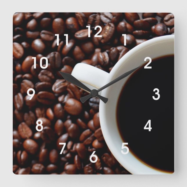 Coffee Bean Kitchen Wall Clock (Front)