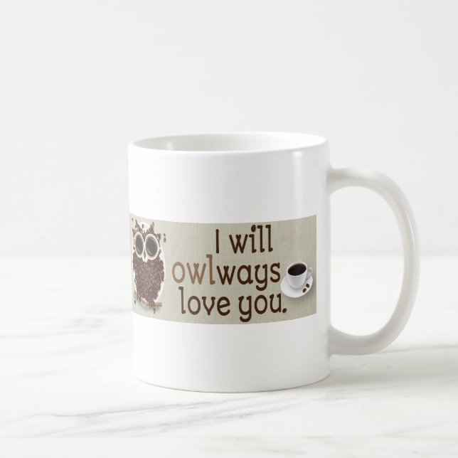 Coffee Bean Owl Art Mug (Right)