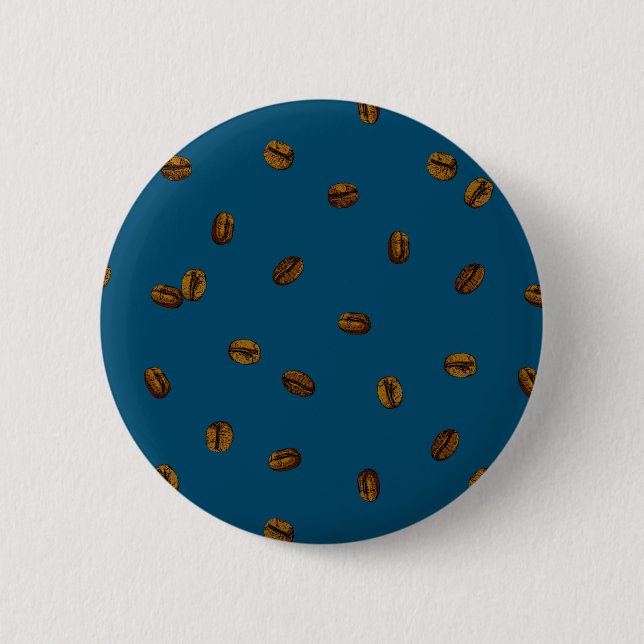 Coffee Bean Pattern 6 Cm Round Badge (Front)