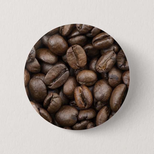 Coffee Bean Pattern 6 Cm Round Badge (Front)