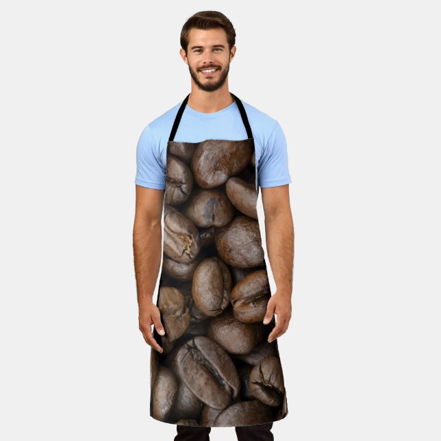 Coffee Bean Pattern Apron (Worn)