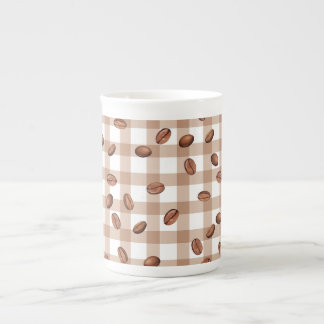 Coffee Bean Pattern Bone China Mug