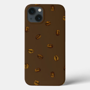 Coffee Bean Pattern iPhone 13 Case
