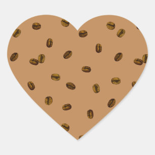Coffee Bean Pattern Classic Round Sticker