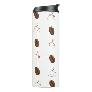 Coffee bean pattern coffee tumbler. thermal tumbler