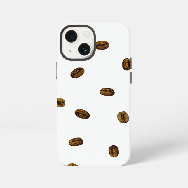 Coffee Bean Pattern iPhone Case (Back)