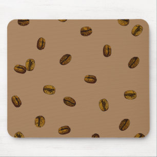 Coffee Bean Pattern Mouse Pad