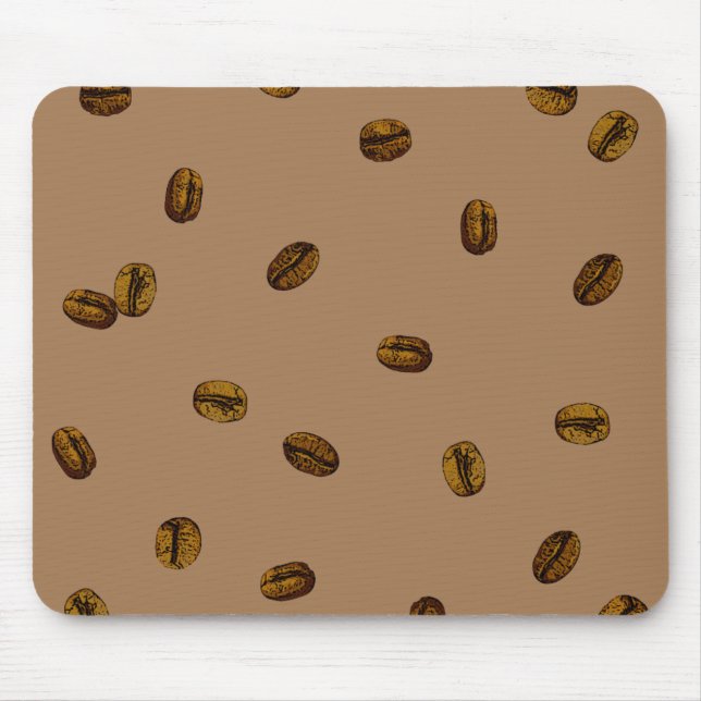 Coffee Bean Pattern Mouse Pad (Front)