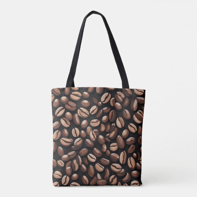 Coffee Bean Pattern Tote Bag (Back)
