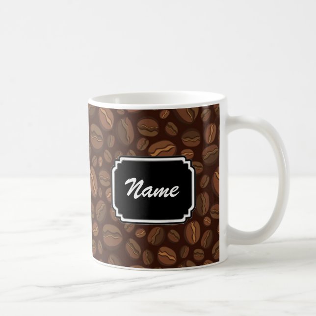 Coffee Bean Personalised Mug (Right)