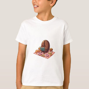 Coffee Bean Reading Picnic Kids T-Shirt