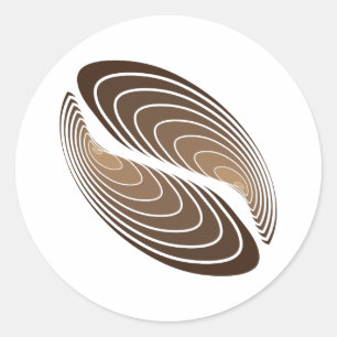 coffee bean strata classic round sticker