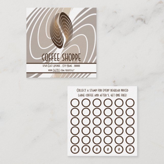 coffee bean strata stamp card (Front/Back)