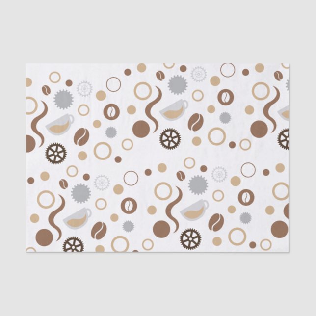 Coffee Bean Technology Science Designer Tissue  Tissue Paper (Front)