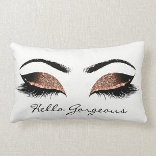 Coffee Bean White Makeup Lashes Hello Gorgeous Lumbar Cushion
