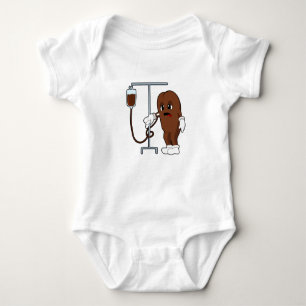 Coffee bean with Coffee pot Baby Bodysuit