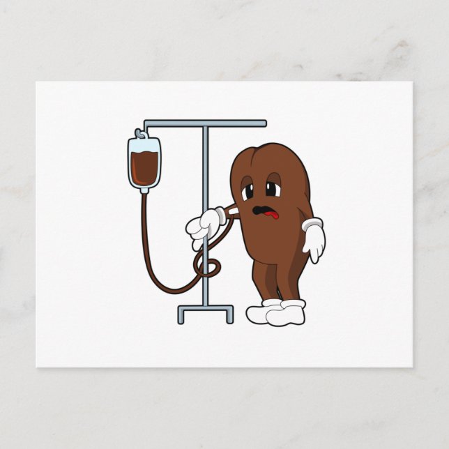 Coffee bean with Coffee pot Postcard (Front)