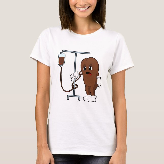 Coffee bean with Coffee pot T-Shirt (Front)