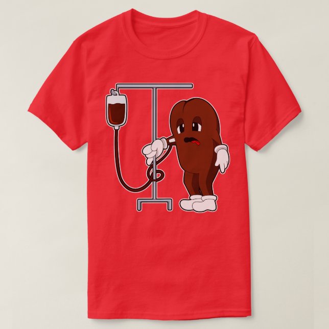 Coffee bean with Coffee pot T-Shirt (Design Front)