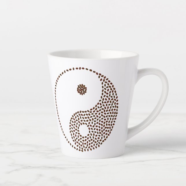 Coffee Bean Yin/Yang Latte Mug (Right)