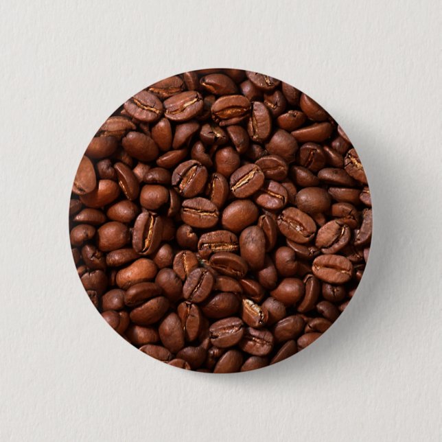 Coffee Beans 6 Cm Round Badge (Front)