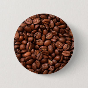Coffee Beans 6 Cm Round Badge