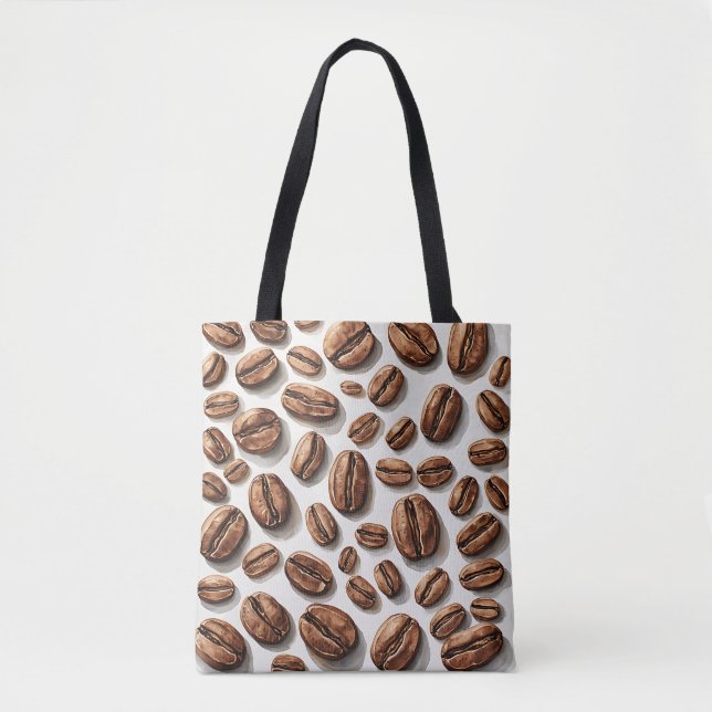 Coffee Beans All Over Tote Bag (Front)