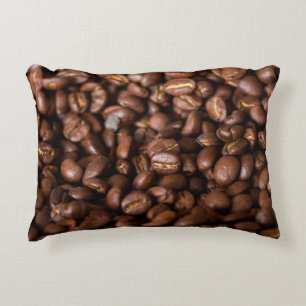 Coffee Beans Backgroundabstract, aroma, background Decorative Cushion