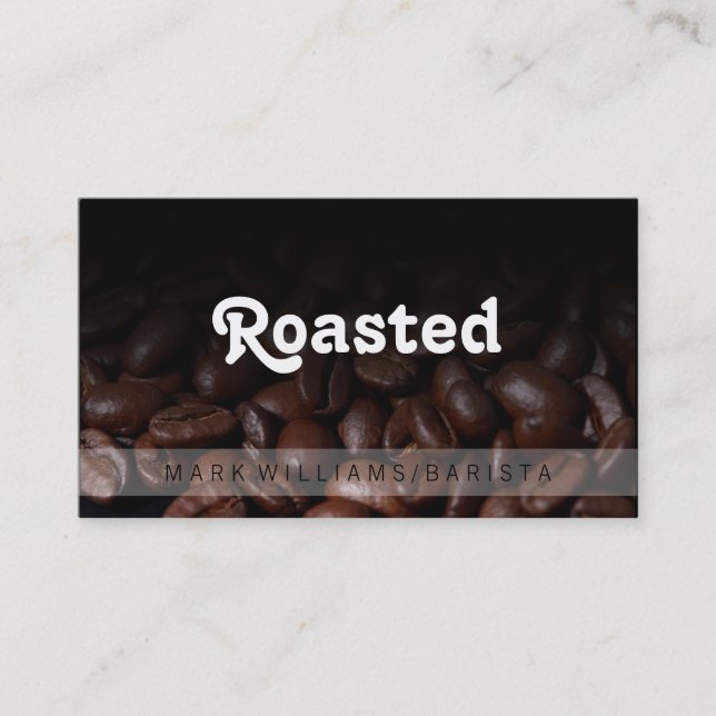 Coffee Beans / Barista Business Card (Front)