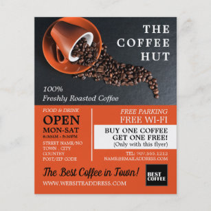 Coffee Beans, Barista, Café, Coffeehouse Advert Flyer