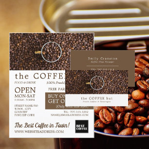 Coffee Beans, Barista, Café, Coffeehouse Advert Flyer