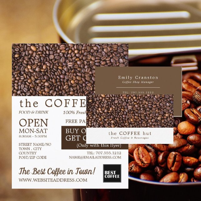 Coffee Beans, Barista, Café, Coffeehouse Advert Flyer (Creator Uploaded)