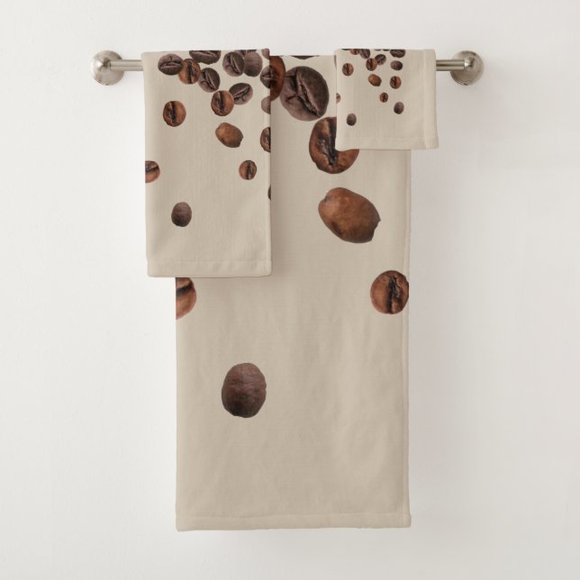 Coffee Beans Bath Towel Set (Insitu)