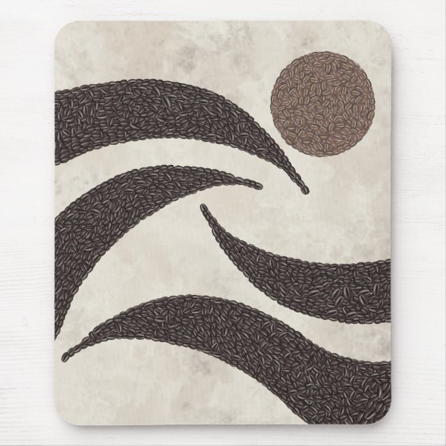 Coffee Beans-Bean Bliss Sunrise Mouse Pad (Front)