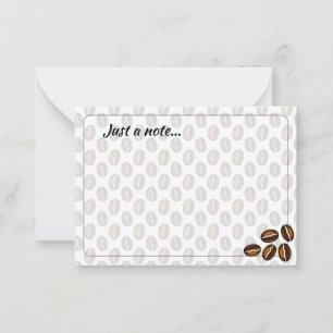 Coffee Beans Blank Just a note Coffee Lover Card