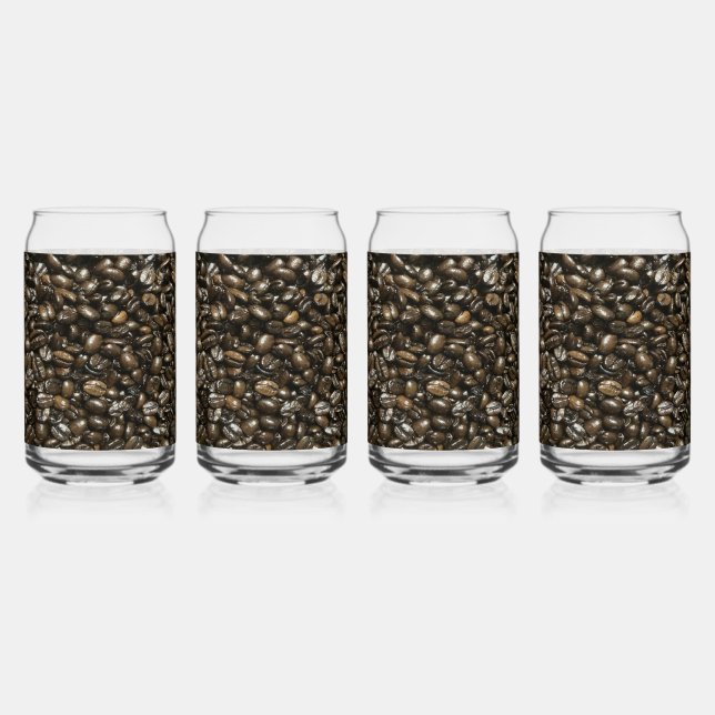 Coffee Beans Can Glass (Front)