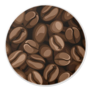 Coffee beans ceramic knob