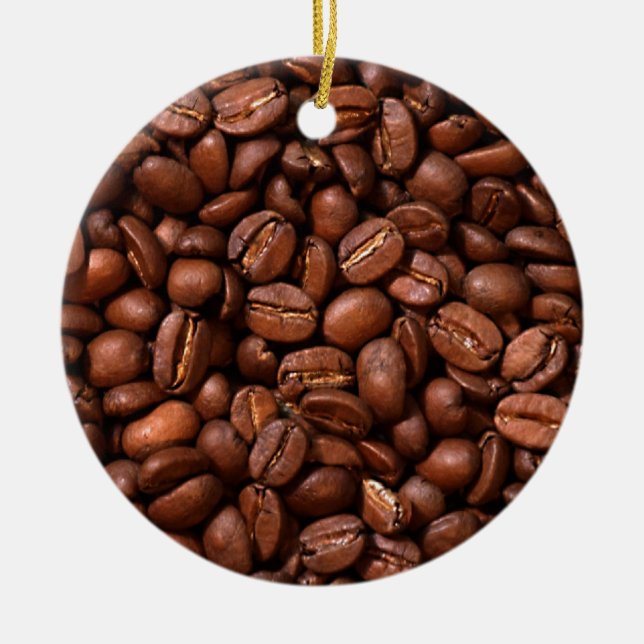 Coffee Beans Ceramic Tree Decoration (Front)